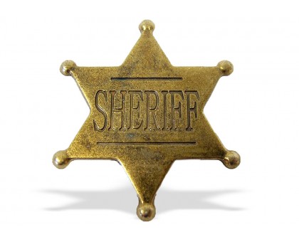 Значок Шерифа шестиконечный латунный
