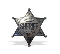 Значок окружного шерифа серебристый