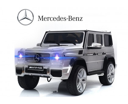 Детский электромобиль Mercedes Benz G65 AMG серебристый