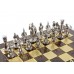 Шахматный набор "Лучники" золото/серебро коричневая доска 44x44 см