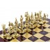 Шахматный набор "Лучники" золото/серебро красная доска 44x44 см