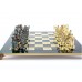 Шахматный набор "Лучники" золото/антик зеленая доска 44x44 см