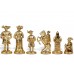 Шахматный набор "Рыцари Средневековья" золото/серебро коричневая доска 44x44 см