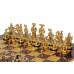 Шахматный набор "Рыцари Средневековья" золото/бронза красная доска 44x44 см