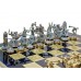 Шахматный набор "Олимпийские Игры" бронза/патина синяя доска 54x54 см