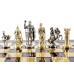Шахматный набор "Греко-Римский" золото/серебро красная доска 28x28 см