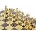 Шахматный набор "Греческая Мифология" золото/серебро коричневая доска 36x36 см