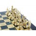 Шахматный набор "Греческая Мифология" золото/антик зеленая доска 36x36 см