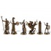 Шахматный набор "Греческая Мифология" золото/бронза патинированная доска 36x36 см