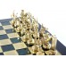 Шахматный набор "Греческая Мифология" золото/бронза зеленая доска 36x36 см