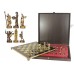 Шахматный набор "Греческая Мифология" золото/бронза красная доска 36x36 см