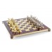 Шахматный набор "Подвиги Геракла" золото/серебро красная доска 36x36 см