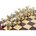 Шахматный набор "Греческие Боги" золото/серебро красная доска 36x36 см