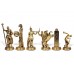 Шахматный набор "Олимпийские Игры" золото/бронза коричневая доска 36x36 см