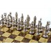 Шахматный набор "Ренессанс" золото/серебро коричневая доска 36x36 см