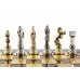 Шахматный набор "Ренессанс" золото/серебро коричневая доска 36x36 см
