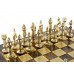 Шахматный набор "Ренессанс" золото/серебро коричневая доска 36x36 см