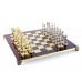 Шахматный набор "Ренессанс" золото/серебро красная доска 36x36 см