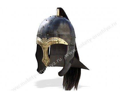 Шлем Шпангенхельм кавалерийский с черным хвостом
