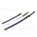 Набор самурайских мечей 2 шт. ножны синие цуба черно-золотая