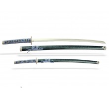 Набор самурайских мечей 2 шт. ножны зеленый мрамор