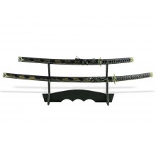 Набор самурайских мечей 2 шт. ножны сине-желтые