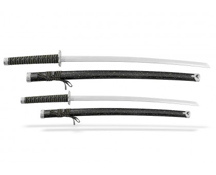 Набор самурайских мечей 2 шт. ножны черный мрамор