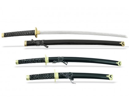 Набор самурайских мечей 3 шт. под золото