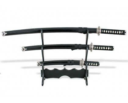Набор самурайских мечей 3 шт. черные ножны