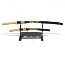 Набор самурайских мечей "Дракон Золотой" премиум-класса производство Япония