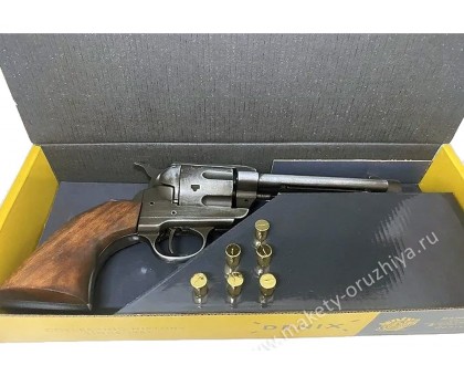 Револьвер Кольт Миротворец 5½" дюймов черный ствол 45 калибр 1873 год с 6 патронами