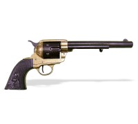 Револьвер Кольт Миротворец 7½" дюймов черно-золотой 1873 г.
