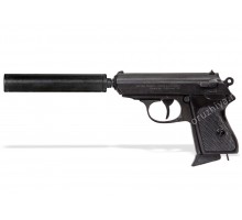 Пистолет Вальтер ППК (Walther PPK) с глушителем