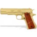 Пистолет Кольт м1911а1 золотой 45 калибра (Colt m1911a1) деревянные накладки разборный