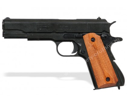Пистолет Кольт м1911а1 45 калибра (Colt m1911a1) деревянные накладки с насечками разборный