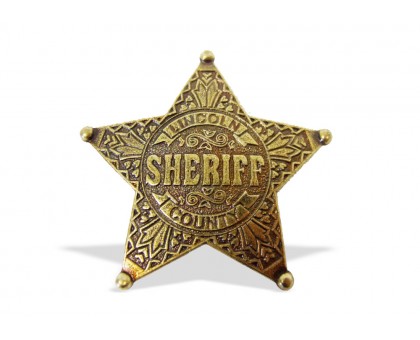 Значок Шерифа пятиконечный округа Линкольн