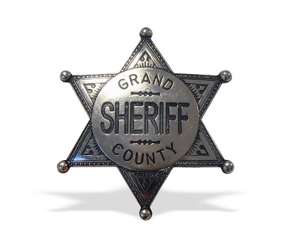 Значок окружного шерифа серебристый