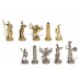 Шахматный набор "Греческая Мифология" золото/серебро коричневая доска 54x54 см