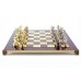 Шахматный набор "Подвиги Геракла" золото/серебро красная доска 36x36 см