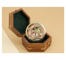 Компас с солнечными часами "Gilbert & Sons London" в футляре D 8 см