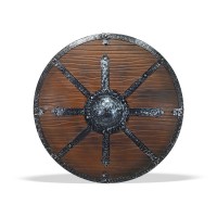 Щит круглый Викинга деревянный с умбоном