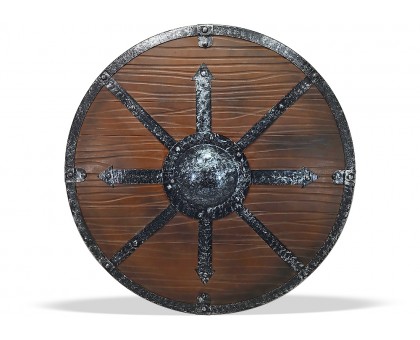 Щит круглый Викинга деревянный с умбоном