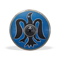 Щит круглый Викинга деревянный с умбоном «Ворон Одина»