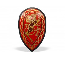 Щит каплевидный средневековый «Геральдический лев» с кельтским орнаментом