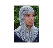 Кольчужный капюшон-койф с пелериной средневековый