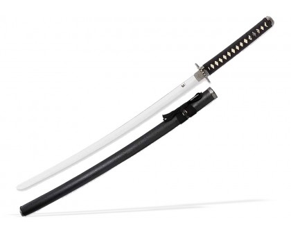 Японская катана "Silver Hamon" черные ножны