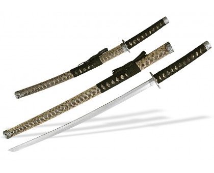 Набор самурайских мечей под змеиную кожу