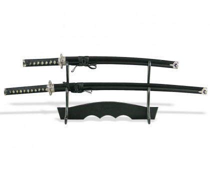Набор самурайских мечей 2 шт. ножны черные классическая цуба
