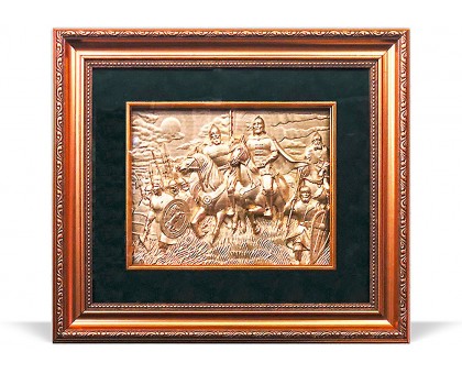 Панно "На Куликовом поле" 48x40 см. сусальное золото