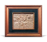Панно "Монах Александр Пересвет" 48x40 см. сусальное золото